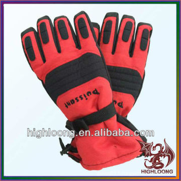 Red Waterproof Thinsulate Gants de ski de style nouveau style Polyester auto-auditif